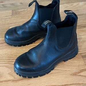 Blundstone Black Leather Combat Boots